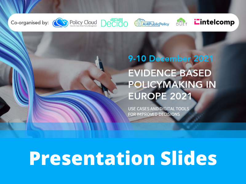 Evidence Based Policymaking in Europe